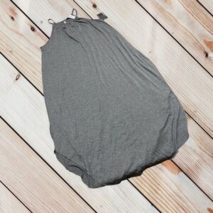 NWT MRT 1030 L grey midi dress